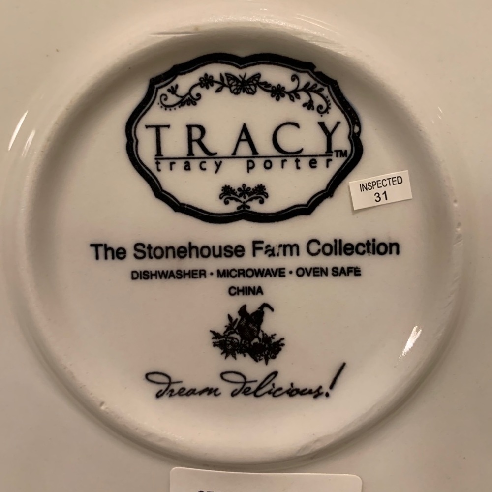 NWT TRACY PORTER ROUND PIE PLATE. - Picture 8 of 12